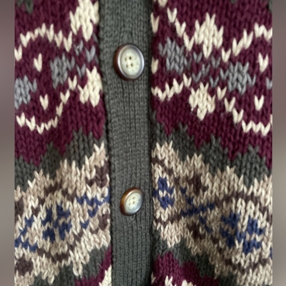 American Eagle Outfitters Men's Size Large Knit Cardigan Nordic Sweater Vest EUC - Picture 3 of 4